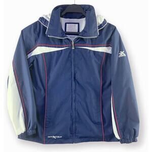 ZeroXposur Lightweight Jacket Women's Medium Blue and White Full Zip Mesh Lined